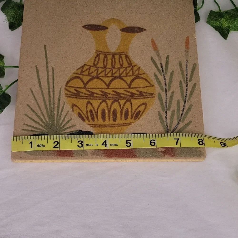 Native American. Sand Pottery. Coaster Set. Authentic. Like New - Picture 6 of 11